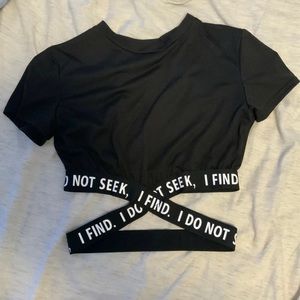 SOLD - Black Crop Top